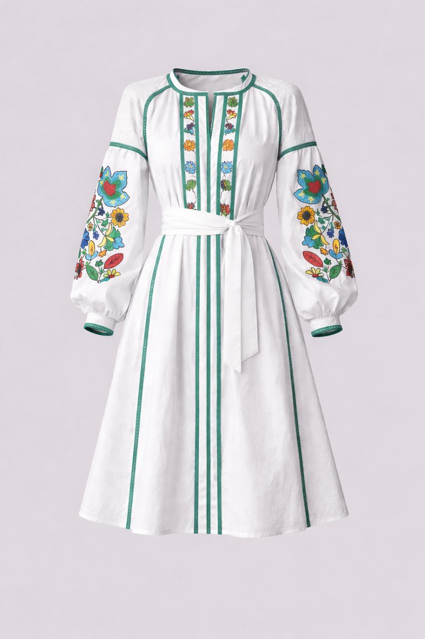 Вишита сукня "Зелений гай"
