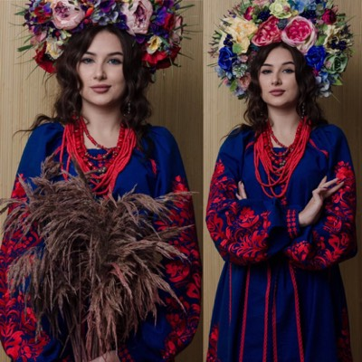 Вишита сукня "Осіння ніжність"