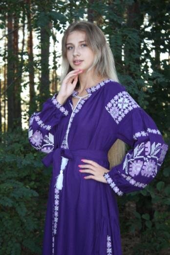 Вишита сукня "Фіолетове сонце"