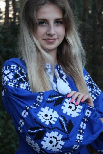 Вишита сукня "Волошка"