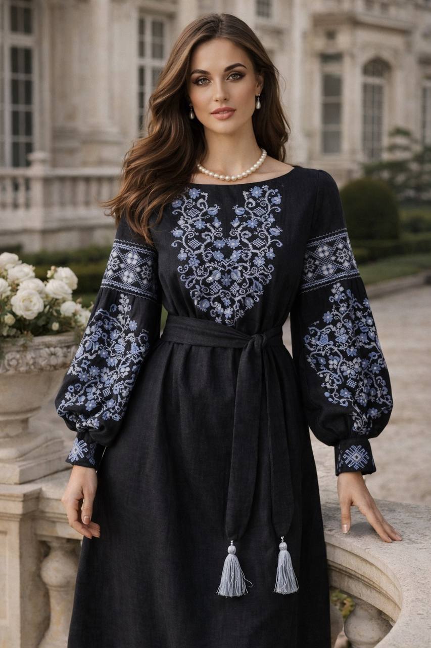 Вишита сукня "Синє небо"