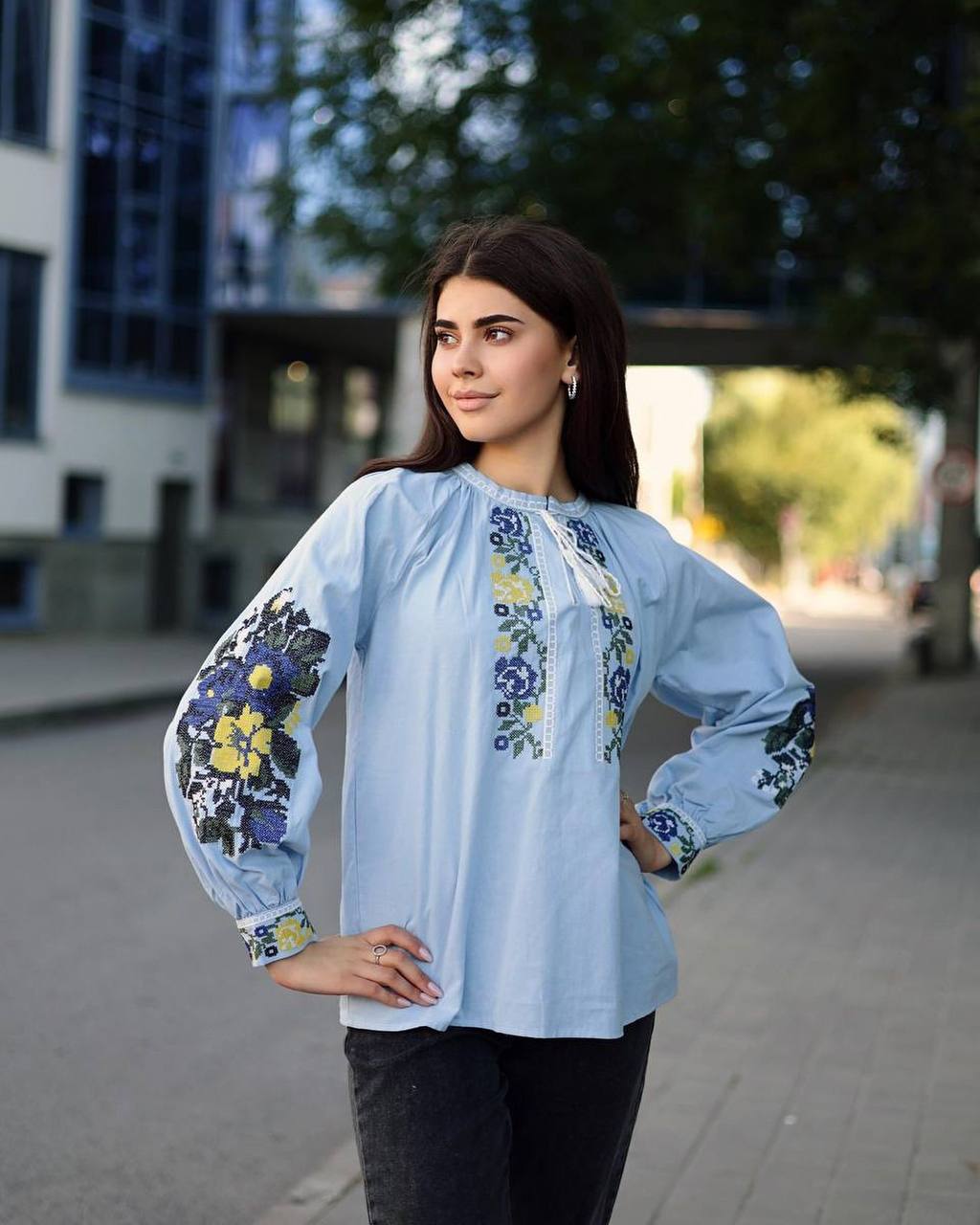 Вишита сукня "Блакить"
