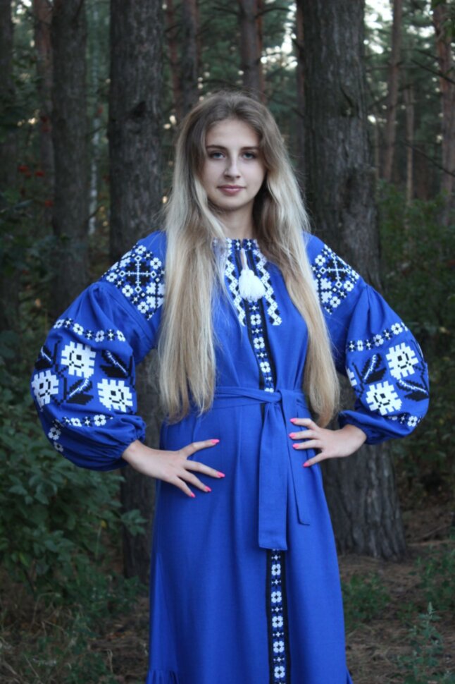 Вишита сукня "Волошка"