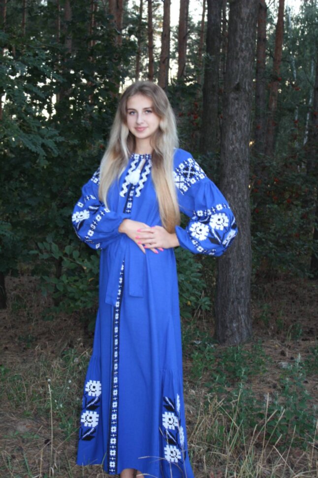 Вишита сукня "Волошка"
