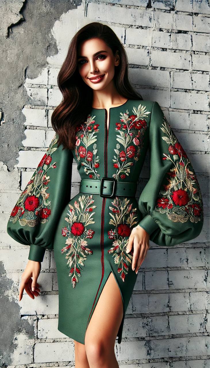 Вишита сукня "Зеленоока"