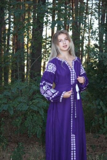 Вишита сукня "Фіолетове сонце"