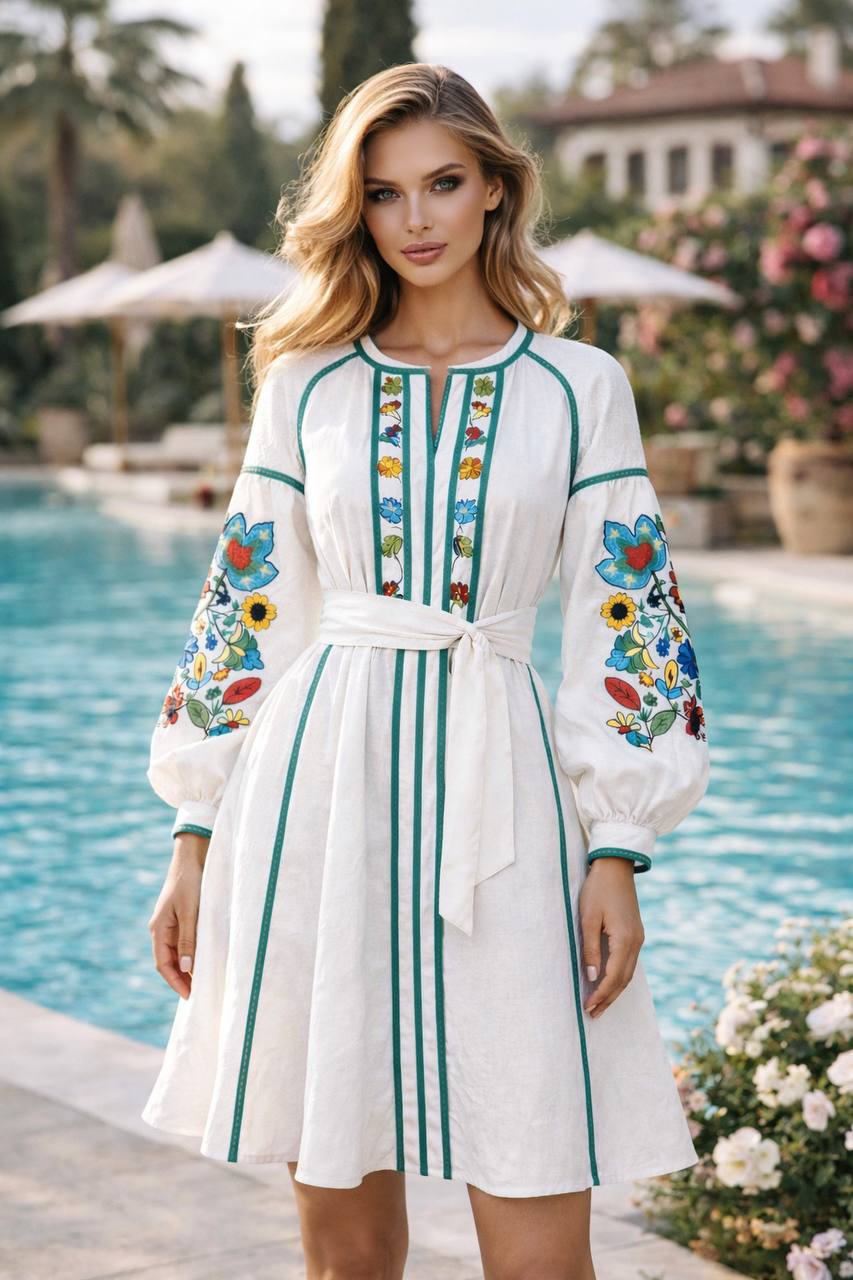 Вишита сукня "Зелений гай"