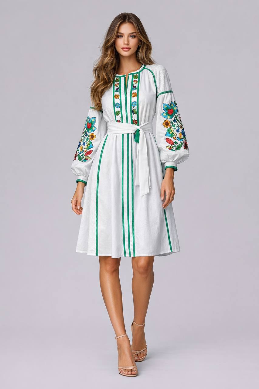 Вишита сукня "Зелений гай"