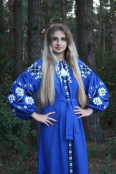 Вишита сукня "Волошка"