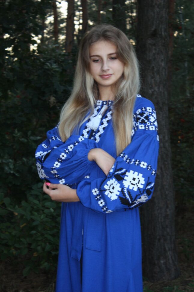 Вишита сукня "Волошка"